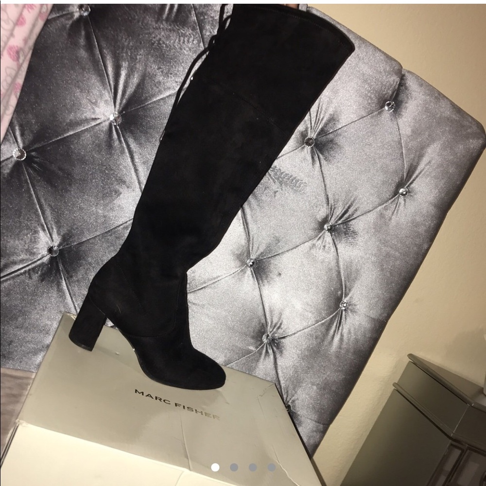 Black Marc Fisher knee high boots